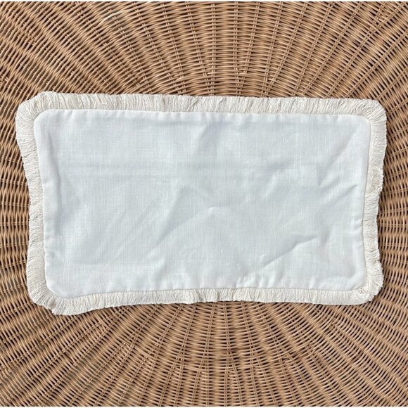 NEW Serena & Lily Bowden Pillow Cover (12”x21”)-White Beige - Picture 1 of 2